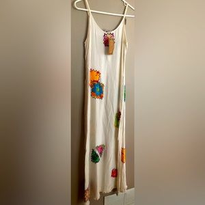 BOCA RATON NEW OLD STK BEACH RESORT WEAR   SACRED THREADS Boho Patchwork Dress S